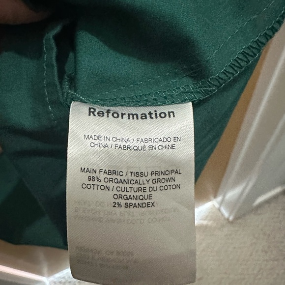 Reformation Woods Dress Emerald - Size M - Picture 6 of 7